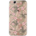 Printify Huawei G7 Uyumlu Kapak Floral Kırmızı Tasarımlı Şeffaf Silikon Kılıf