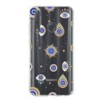 PrintiFy Huawei Honor 20 Lite ile Uyumlu 1mm Slim Fit Nazar Boncuğu 5 Baskılı Şeffaf Kılıf