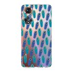 PrintiFy Huawei Honor 50 ile Uyumlu 1mm Slim Fit Nazar Boncuğu 4 Baskılı Şeffaf Kılıf