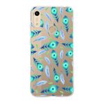 PrintiFy Huawei Honor 8A ile Uyumlu 1mm Slim Fit Nazar Boncuğu 3 Baskılı Şeffaf Kılıf