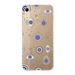 PrintiFy Huawei Honor 8A ile Uyumlu 1mm Slim Fit Nazar Boncuğu 5 Baskılı Şeffaf Kılıf