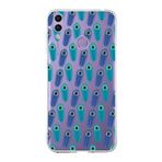 PrintiFy Huawei Honor 8C ile Uyumlu 1mm Slim Fit Nazar Boncuğu 4 Baskılı Şeffaf Kılıf