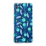 PrintiFy Huawei Honor 8X ile Uyumlu 1mm Slim Fit Nazar Boncuğu 3 Baskılı Şeffaf Kılıf