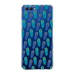 PrintiFy Huawei Honor View 10 ile Uyumlu 1mm Slim Fit Nazar Boncuğu 4 Baskılı Şeffaf Kılıf