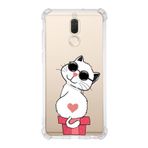 PrintiFy Huawei Mate 10 Lite Uyumlu Köşe Korumalı Antişok Kapak Coolcat Tasarımlı Şeffaf Kılıf