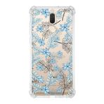 PrintiFy Huawei Mate 10 Lite Uyumlu Köşe Korumalı Antişok Kapak Floral Mavi Şekiller Tasarımlı Şeffaf Kılıf