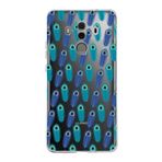 PrintiFy Huawei Mate 10 Pro ile Uyumlu 1mm Slim Fit Nazar Boncuğu 4 Baskılı Şeffaf Kılıf