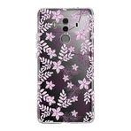PrintiFy Huawei Mate 10 Pro ile Uyumlu Kapak Floral Pudra Tasarımlı 1mm Fit Şeffaf Silikon Kılıf