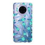 PrintiFy Huawei Mate 30 ile Uyumlu 1mm Slim Fit Nazar Boncuğu 3 Baskılı Şeffaf Kılıf