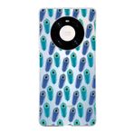 PrintiFy Huawei Mate 40 Pro ile Uyumlu 1mm Slim Fit Nazar Boncuğu 4 Baskılı Şeffaf Kılıf