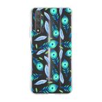 PrintiFy Huawei Nova 5T ile Uyumlu 1mm Slim Fit Nazar Boncuğu 3 Baskılı Şeffaf Kılıf