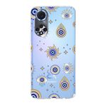 PrintiFy Huawei Nova 9 ile Uyumlu 1mm Slim Fit Nazar Boncuğu 5 Baskılı Şeffaf Kılıf