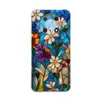 PrintiFy Huawei Nova Y90 ile Uyumlu Vitray Mavi Bahar Tasarımlı Şeffaf Silikon Kılıf