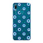 PrintiFy Huawei P Smart 2019 ile Uyumlu 1mm Slim Fit Nazar Boncuğu 1 Baskılı Şeffaf Kılıf