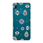 PrintiFy Huawei P Smart 2019 ile Uyumlu 1mm Slim Fit Nazar Boncuğu 5 Baskılı Şeffaf Kılıf