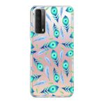 PrintiFy Huawei P Smart 2021 ile Uyumlu 1mm Slim Fit Nazar Boncuğu 3 Baskılı Şeffaf Kılıf