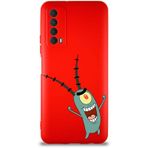 Printify Huawei P Smart 2021 Soft Premier Kapak Plankton Tasarımlı Silikon Cep Telefonu Kılıfı