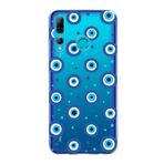 PrintiFy Huawei P Smart Plus 2019 ile Uyumlu 1mm Slim Fit Nazar Boncuğu 1 Baskılı Şeffaf Kılıf