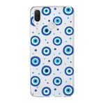 PrintiFy Huawei P Smart Plus ile Uyumlu 1mm Slim Fit Nazar Boncuğu 1 Baskılı Şeffaf Kılıf