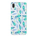 PrintiFy Huawei P Smart Plus ile Uyumlu 1mm Slim Fit Nazar Boncuğu 3 Baskılı Şeffaf Kılıf