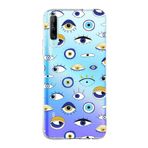 PrintiFy Huawei P Smart Pro ile Uyumlu 1mm Slim Fit Nazar Boncuğu 2 Baskılı Şeffaf Kılıf