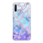 PrintiFy Huawei P Smart Pro ile Uyumlu Kapak Floral Pudra Tasarımlı 1mm Fit Şeffaf Silikon Kılıf