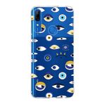 PrintiFy Huawei P Smart Z ile Uyumlu 1mm Slim Fit Nazar Boncuğu 2 Baskılı Şeffaf Kılıf
