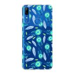 PrintiFy Huawei P Smart Z ile Uyumlu 1mm Slim Fit Nazar Boncuğu 3 Baskılı Şeffaf Kılıf