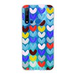 PrintiFy Huawei P20 Lite 2019 ile Uyumlu 1mm Slim Fit Water Color 1 Baskılı Şeffaf Kılıf