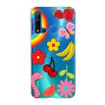 PrintiFy Huawei P20 Lite 2019 ile Uyumlu 1mm Slim Fit Water Color 5 Baskılı Şeffaf Kılıf