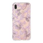 PrintiFy Huawei P20 Lite ile Uyumlu Kapak Floral Pudra Tasarımlı 1mm Fit Şeffaf Silikon Kılıf