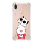 PrintiFy Huawei P20 Lite Uyumlu Köşe Korumalı Antişok Kapak Coolcat Tasarımlı Şeffaf Kılıf