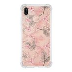 PrintiFy Huawei P20 Lite Uyumlu Köşe Korumalı Antişok Kapak Floral Kırmızı Tasarımlı Şeffaf Kılıf