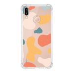 PrintiFy Huawei P20 Lite Uyumlu Köşe Korumalı Antişok Kapak Grunge Tasarımlı Şeffaf Kılıf