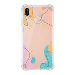 PrintiFy Huawei P20 Lite Uyumlu Köşe Korumalı Antişok Kapak Karışık Renkler Tasarımlı Şeffaf Kılıf