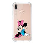 PrintiFy Huawei P20 Lite Uyumlu Köşe Korumalı Antişok Kapak Minnie Mouse Tasarımlı Şeffaf Kılıf