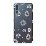 PrintiFy Huawei P20 Pro ile Uyumlu 1mm Slim Fit Nazar Boncuğu 5 Baskılı Şeffaf Kılıf