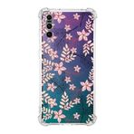 Printify Huawei P20 Pro Uyumlu Köşe Korumalı Antişok Kapak Floral Kırmızı Tasarımlı Şeffaf Kılıf