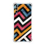 Printify Huawei P20 Pro Uyumlu Köşe Korumalı Antişok Kapak Labirent Grafiti Şekiller Tasarımlı Şeffaf Kılıf