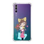 PrintiFy Huawei P20 Pro Uyumlu Köşe Korumalı Antişok Kapak Vespagirl Şekiller Tasarımlı Şeffaf Kılıf