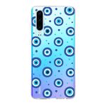 PrintiFy Huawei P30 ile Uyumlu 1mm Slim Fit Nazar Boncuğu 1 Baskılı Şeffaf Kılıf