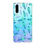 PrintiFy Huawei P30 ile Uyumlu 1mm Slim Fit Nazar Boncuğu 3 Baskılı Şeffaf Kılıf