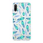 PrintiFy Huawei P30 Lite ile Uyumlu 1mm Slim Fit Nazar Boncuğu 3 Baskılı Şeffaf Kılıf