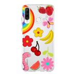 PrintiFy Huawei P30 Lite ile Uyumlu 1mm Slim Fit Water Color 5 Baskılı Şeffaf Kılıf