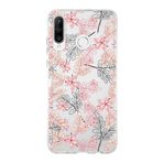 PrintiFy Huawei P30 Lite ile Uyumlu Kapak Floral Kırmızı Tasarımlı 1mm Fit Şeffaf Silikon Kılıf