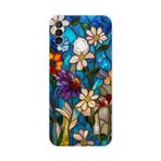 PrintiFy Huawei P30 Lite ile Uyumlu Vitray Mavi Bahar Tasarımlı Şeffaf Silikon Kılıf