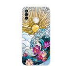 PrintiFy Huawei P30 Lite ile Uyumlu Vitray Okyanus Sabahı Tasarımlı Şeffaf Silikon Kılıf