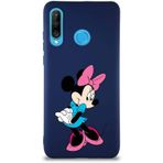 Printify Huawei P30 Lite Soft Premier Kapak Minnie Mouse-F Tasarımlı Silikon Cep Telefonu Kılıfı