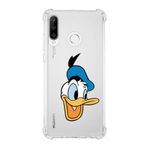 Printify Huawei P30 Lite Uyumlu Köşe Korumalı Antişok Kapak Donald Duck Tasarımlı Şeffaf Kılıf