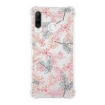 PrintiFy Huawei P30 Lite Uyumlu Köşe Korumalı Antişok Kapak Floral Kırmızı Tasarımlı Şeffaf Kılıf